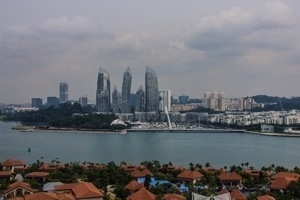 Sentosa looking to Singapore mainland